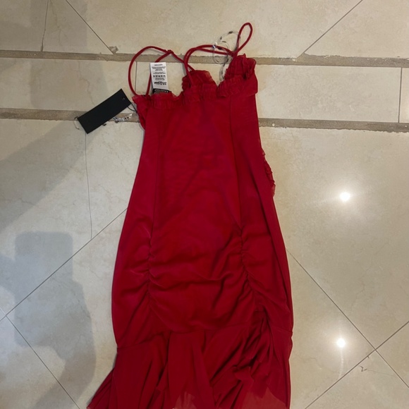 Jaded London Scarlett Red Mini Fatale Dress - Picture 3 of 4